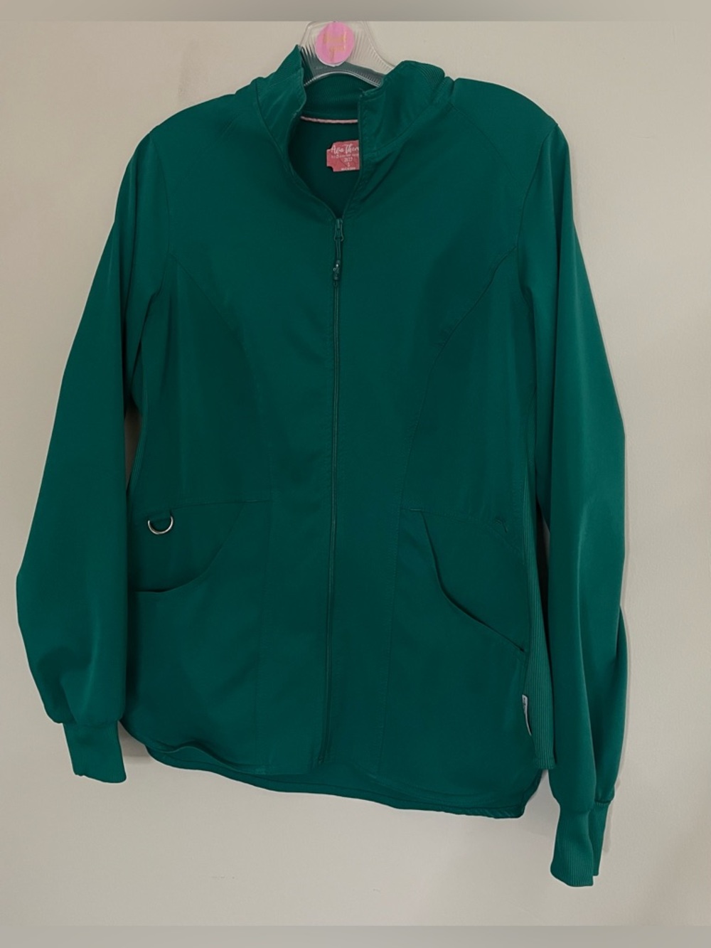 Ava Theresa Green  Zip-Front Scrub Jacket‎ for Women~ Size Small ~ Medical Staff